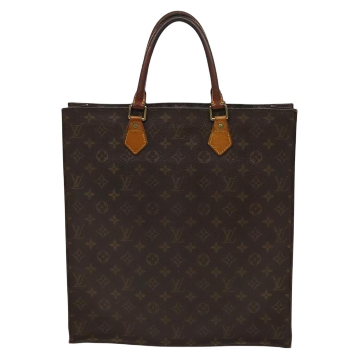 LOUIS VUITTON Monogram Sac Plat Hand Bag M51140 LV Auth 119195