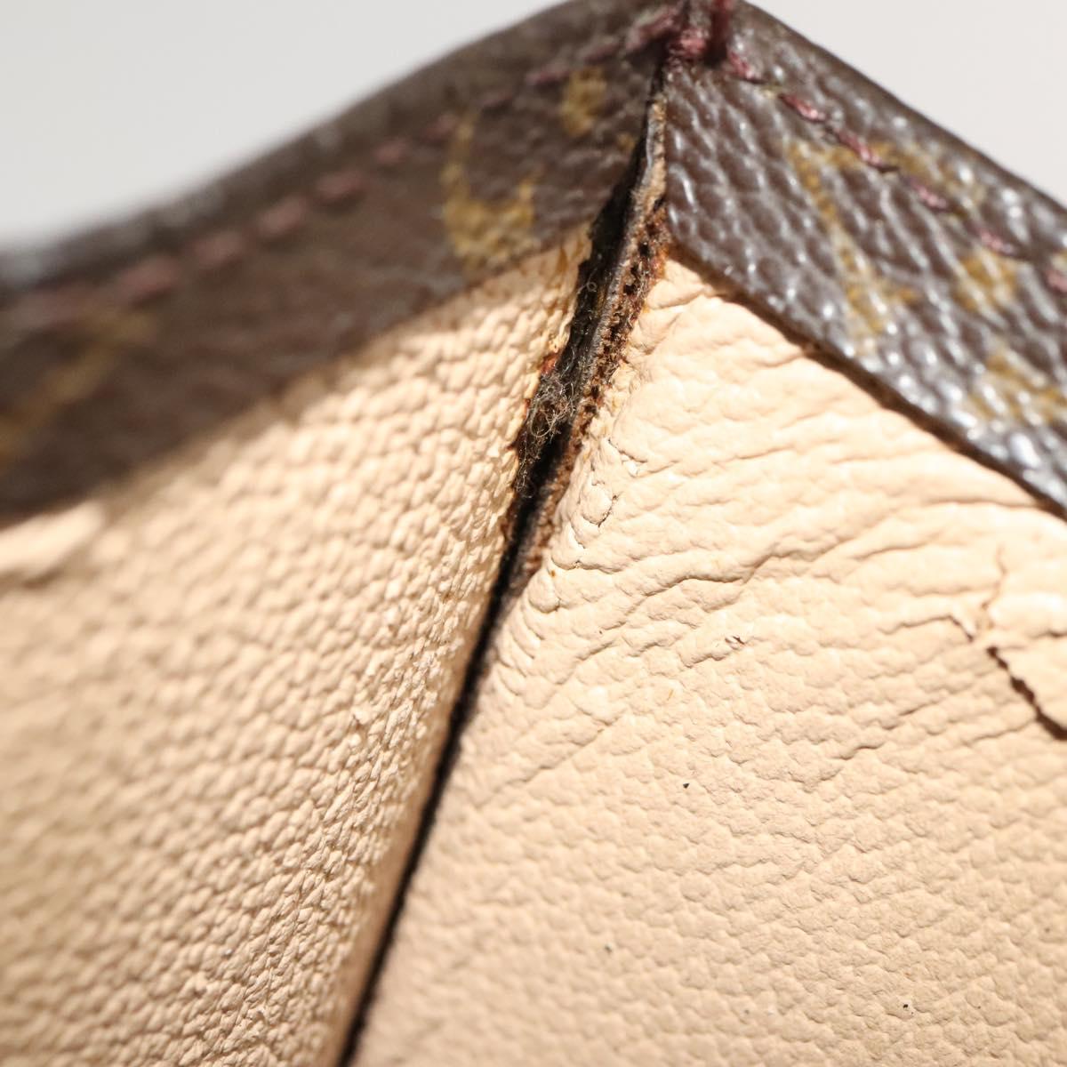 LOUIS VUITTON Monogram Sac Plat Hand Bag M51140 LV Auth 119195