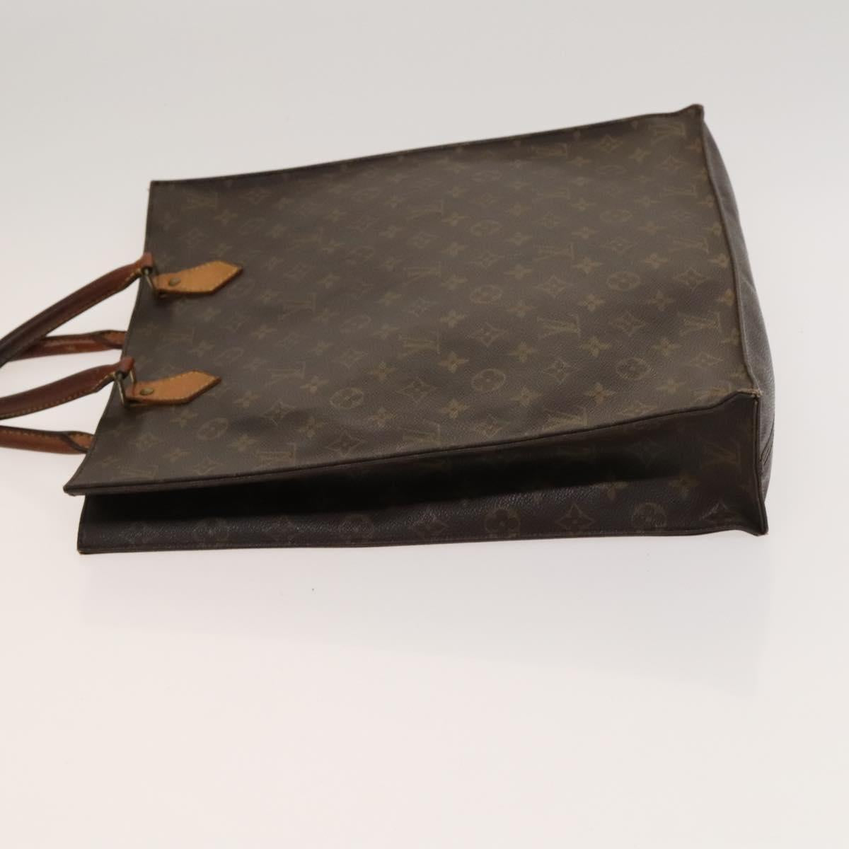 LOUIS VUITTON Monogram Sac Plat Hand Bag M51140 LV Auth 119195
