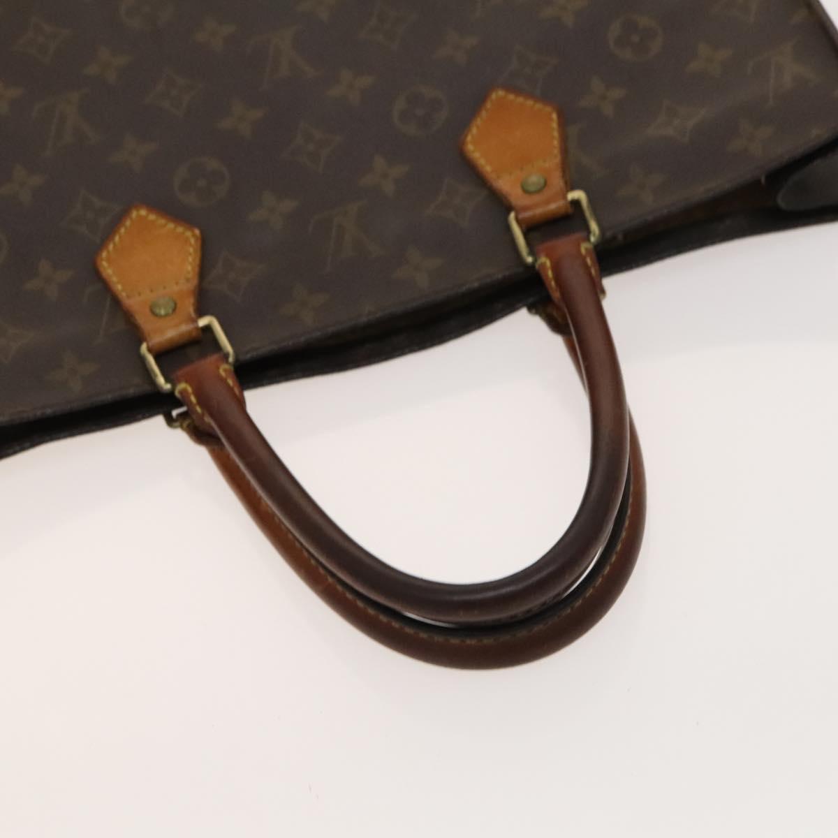 LOUIS VUITTON Monogram Sac Plat Hand Bag M51140 LV Auth 119195