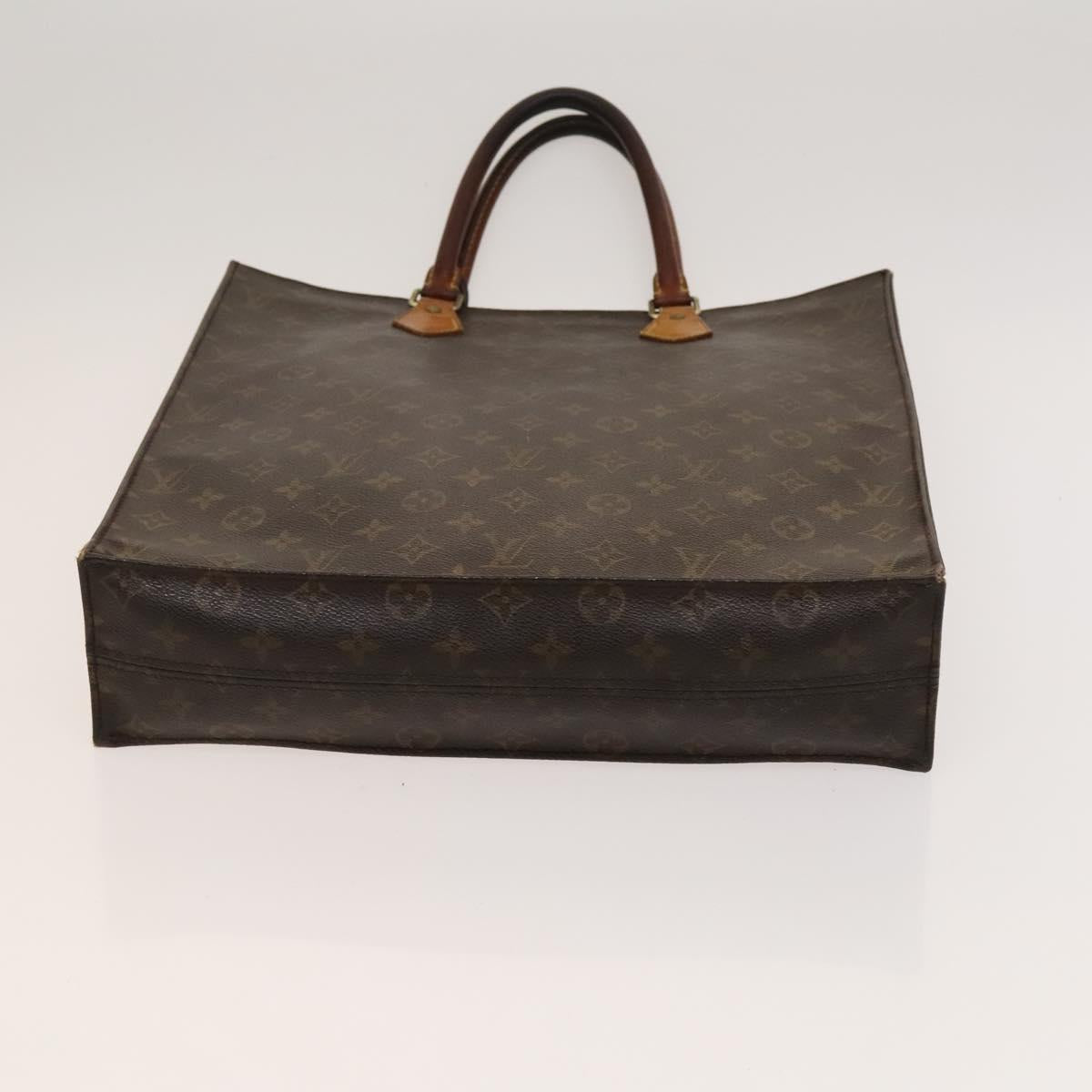 LOUIS VUITTON Monogram Sac Plat Hand Bag M51140 LV Auth 119195