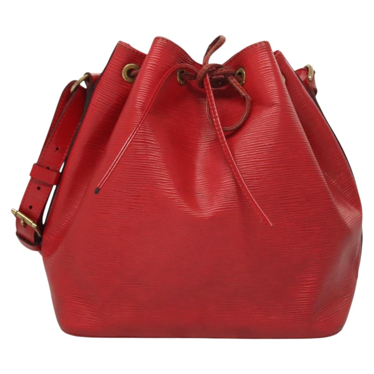 LOUIS VUITTON Epi Petit Noe Shoulder Bag Red M44107 LV Auth 119202