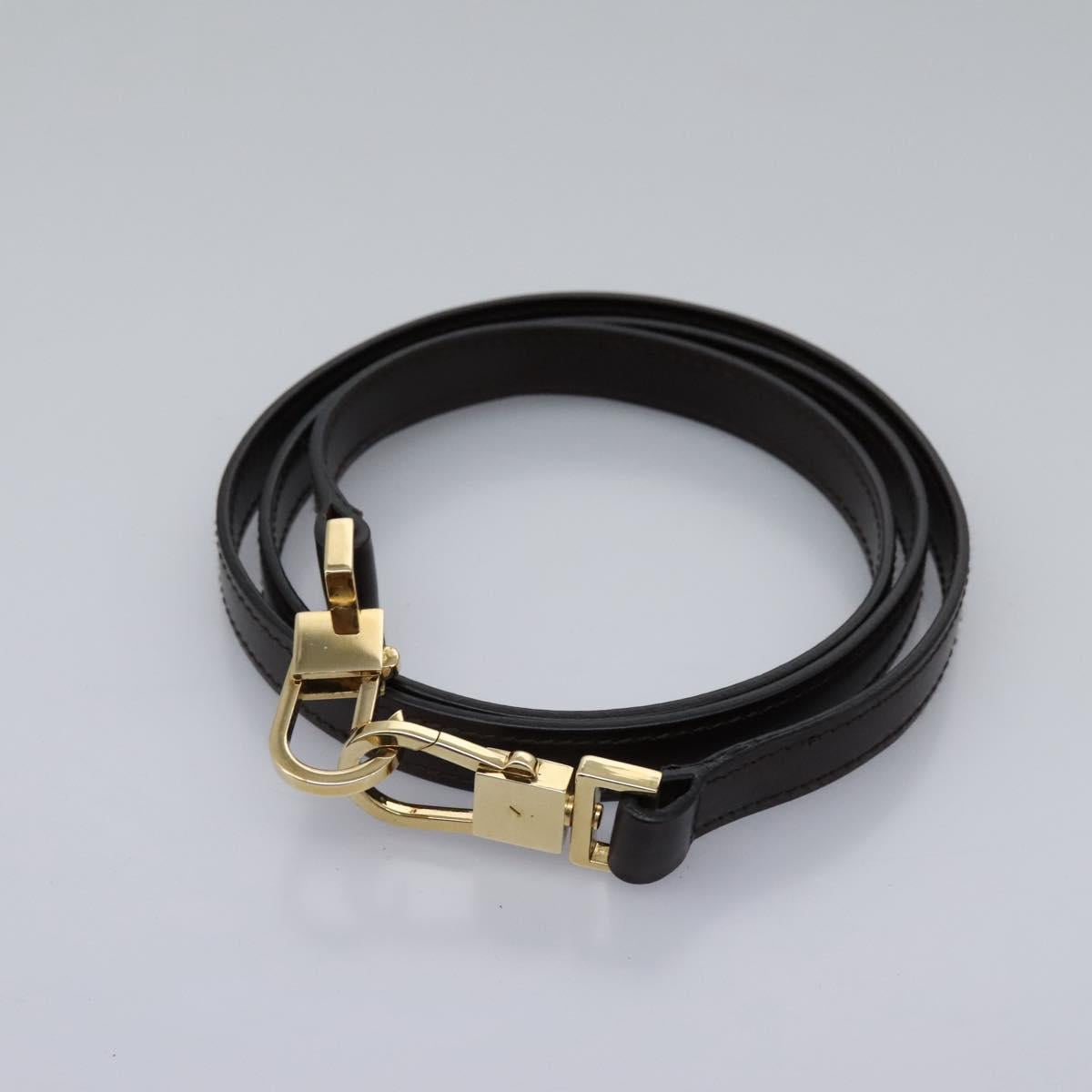 CELINE Hand Bag Leather 2way Brown Gold Auth 119212