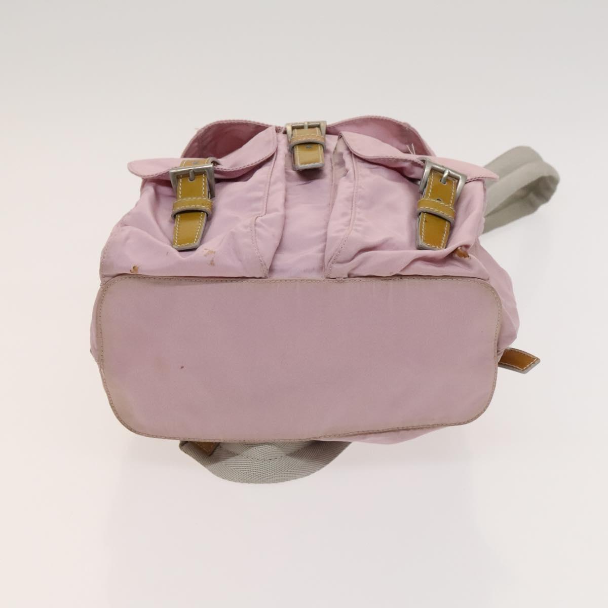 PRADA Backpack Nylon Pink Silver Auth 119214