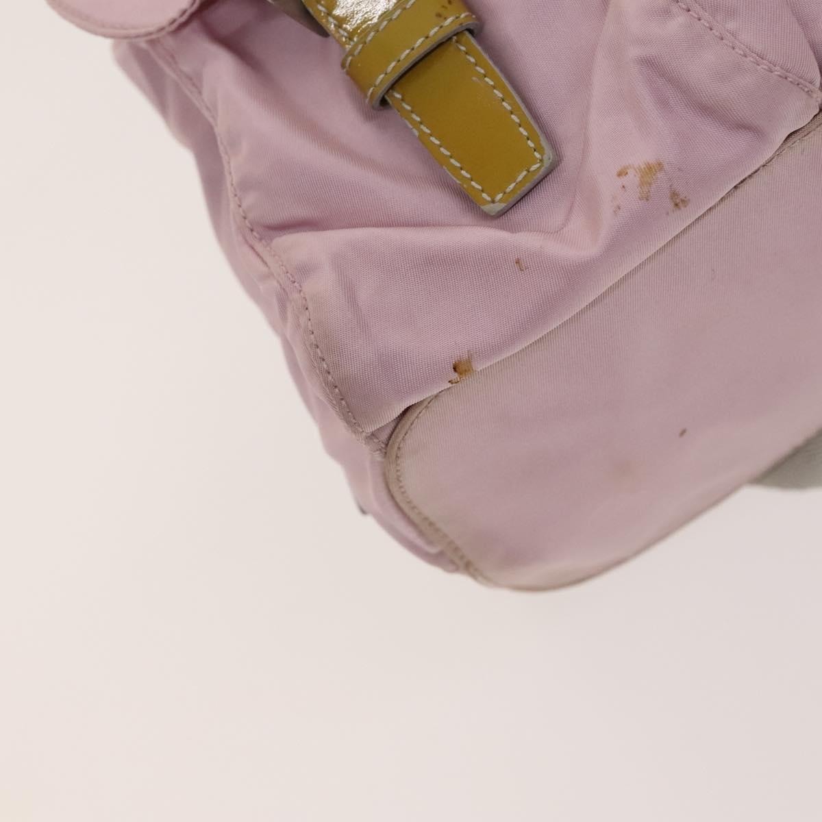 PRADA Backpack Nylon Pink Silver Auth 119214