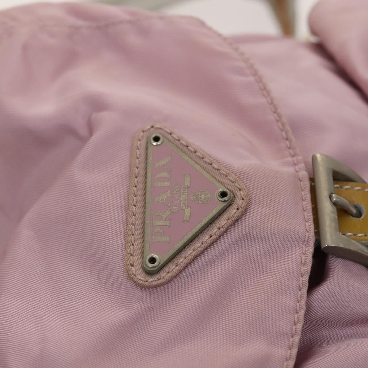 PRADA Backpack Nylon Pink Silver Auth 119214