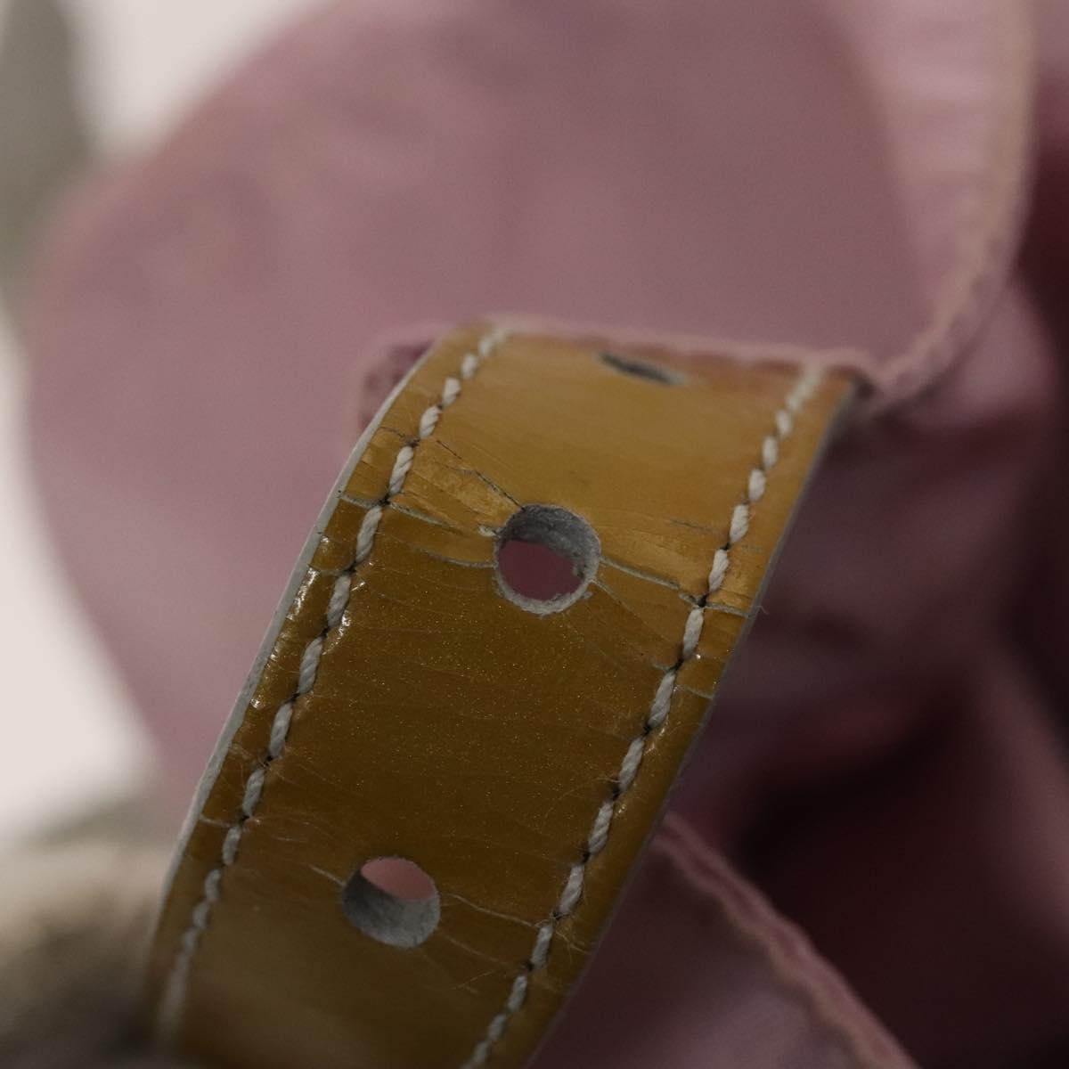 PRADA Backpack Nylon Pink Silver Auth 119214