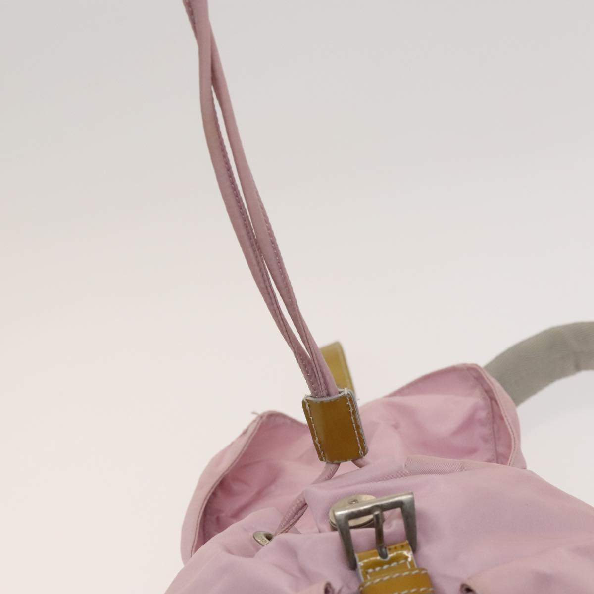 PRADA Backpack Nylon Pink Silver Auth 119214