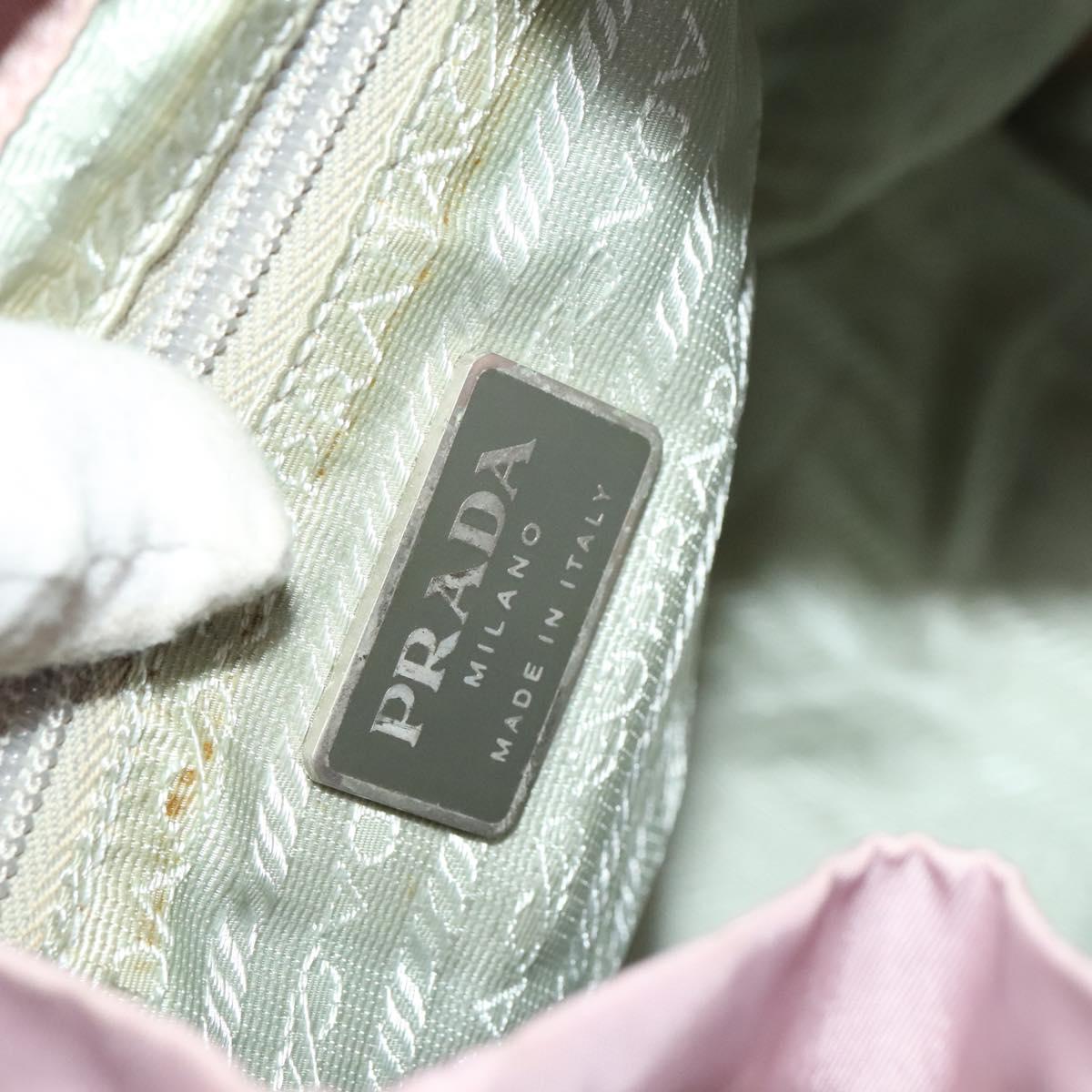 PRADA Backpack Nylon Pink Silver Auth 119214