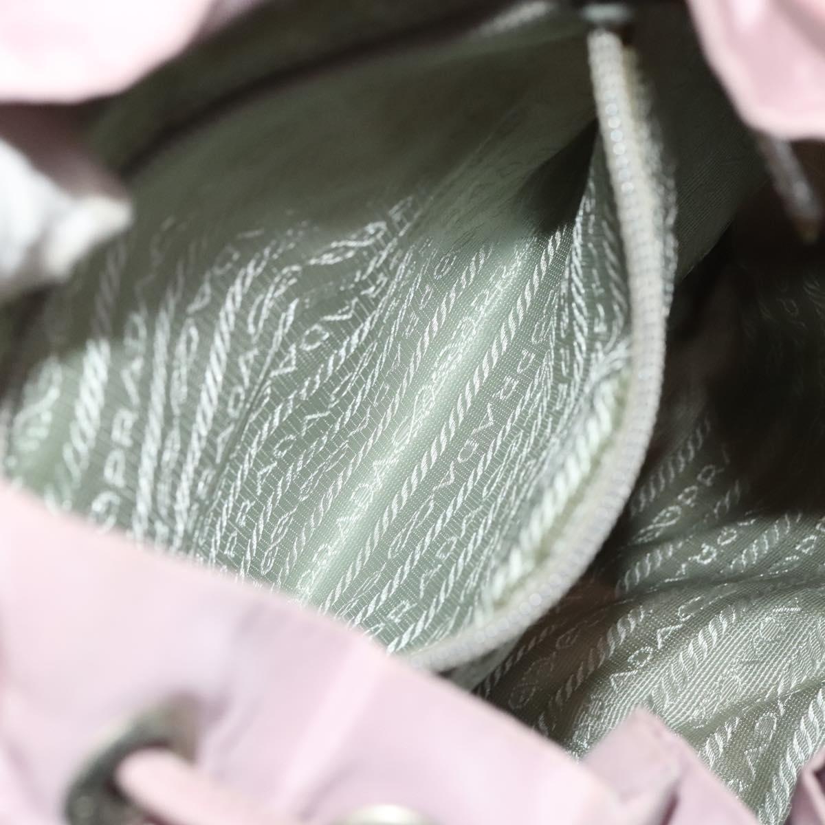 PRADA Backpack Nylon Pink Silver Auth 119214