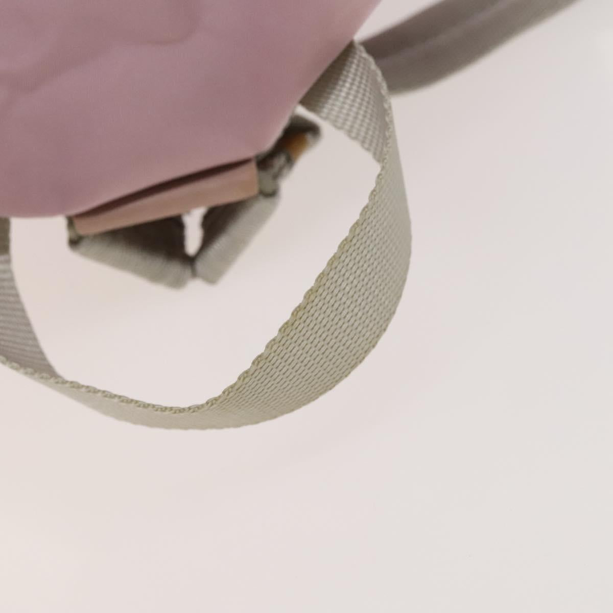 PRADA Backpack Nylon Pink Silver Auth 119214