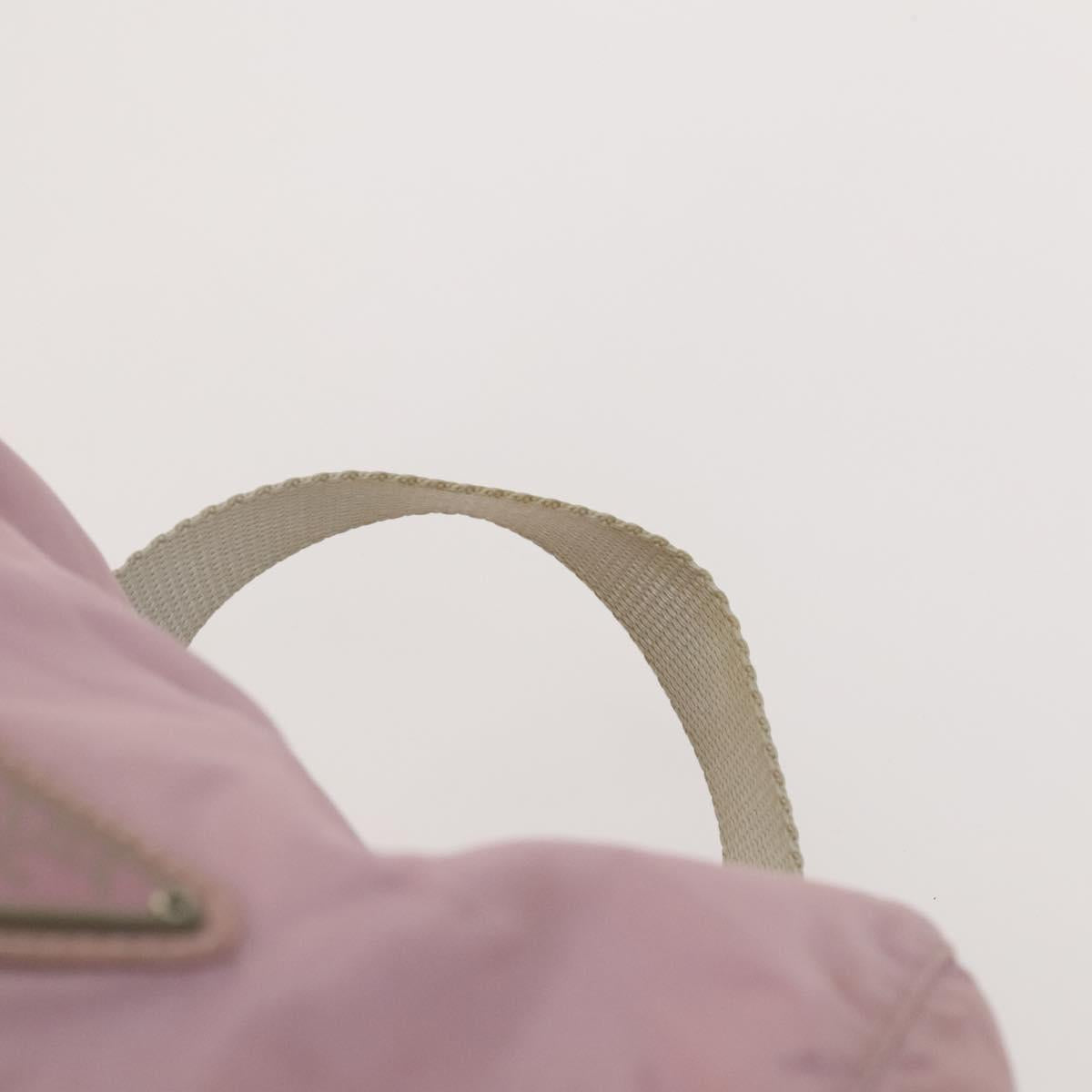 PRADA Backpack Nylon Pink Silver Auth 119214