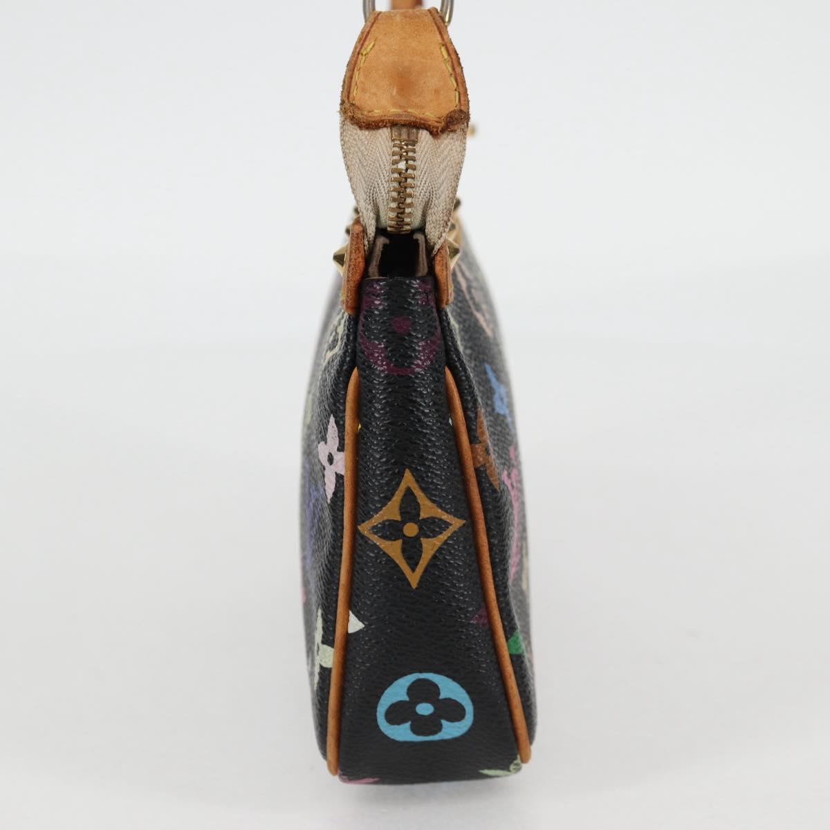 LOUIS VUITTON Monogram Multicolor Pochette Accessoires Black M92648 Auth 119219V