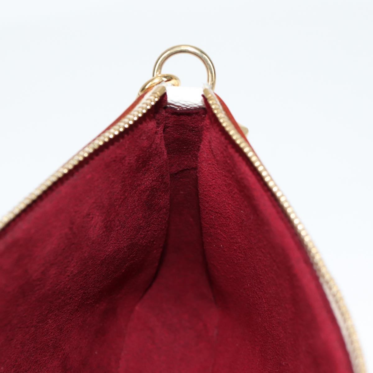 LOUIS VUITTON Multicolor Pochette Accessoires Pouch White M92649 Auth 119220SV