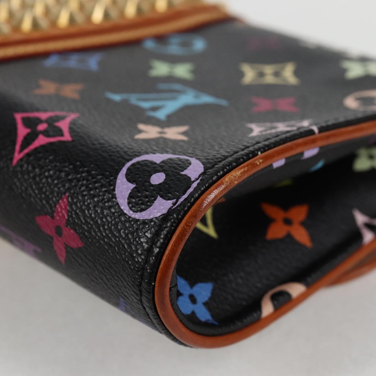 LOUIS VUITTON Multicolor Pochette Courtney Clutch Bag Black M45640 Auth 119221V