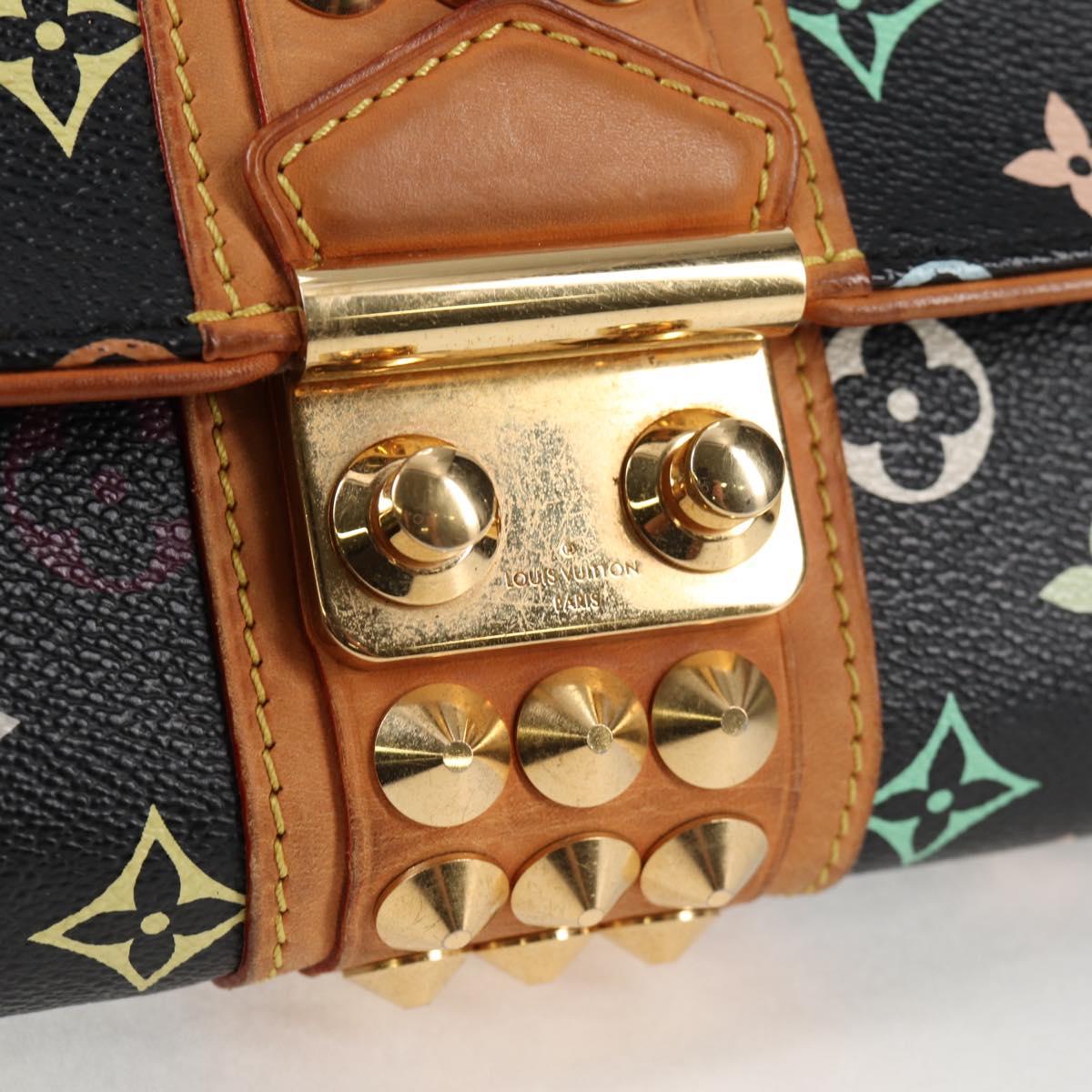 LOUIS VUITTON Multicolor Pochette Courtney Clutch Bag Black M45640 Auth 119221V