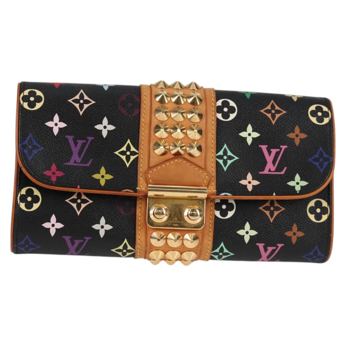 LOUIS VUITTON Multicolor Pochette Courtney Clutch Bag Black M45640 Auth 119221V
