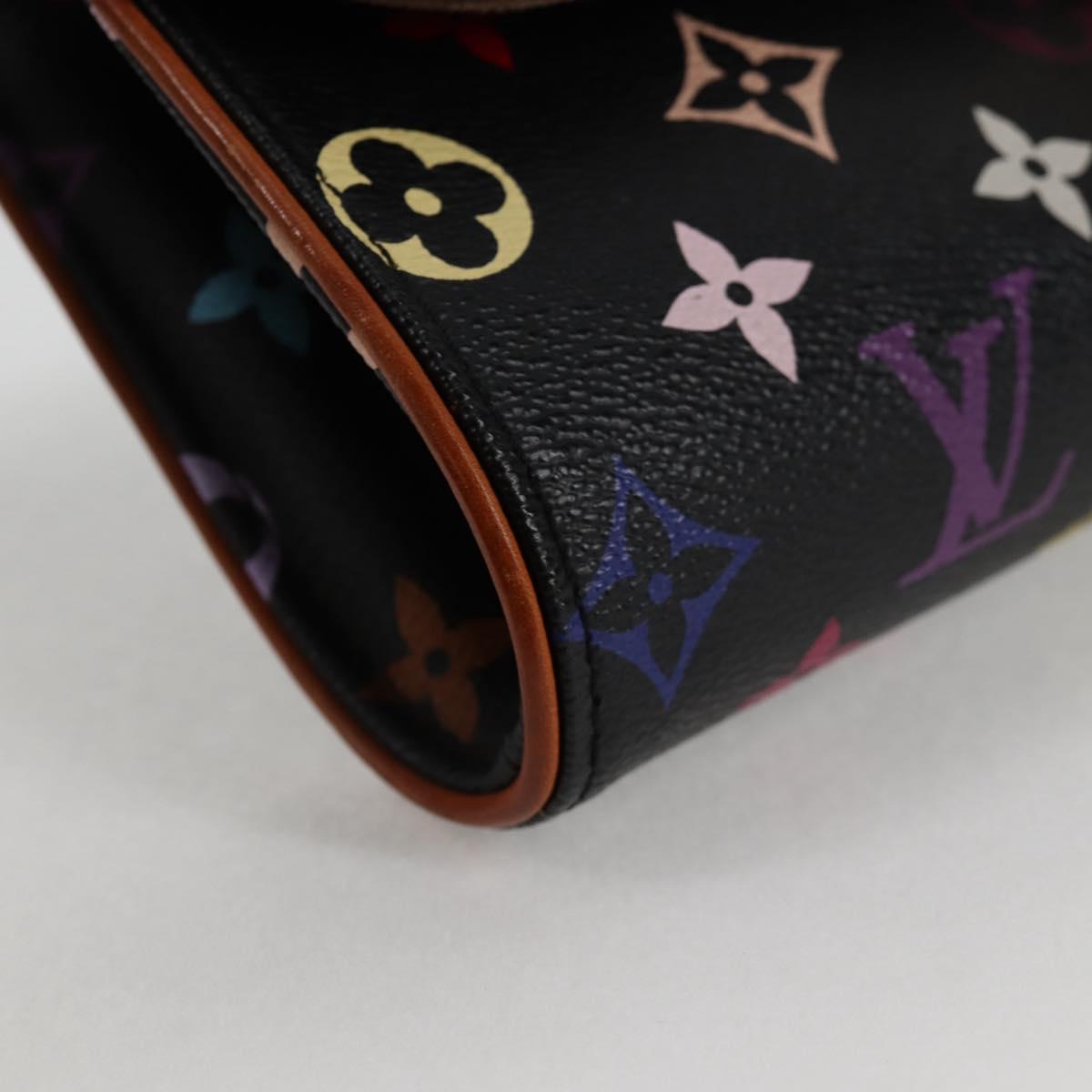 LOUIS VUITTON Multicolor Pochette Courtney Clutch Bag Black M45640 Auth 119221V