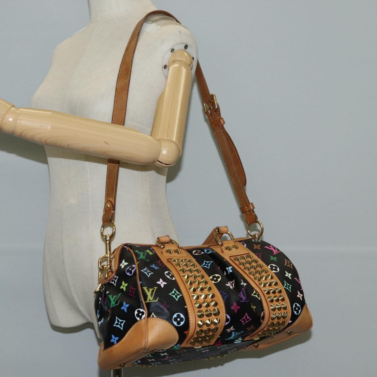 LOUIS VUITTON Monogram Multicolor Courtney MM Bag 2way Black M45642 Auth 119223V