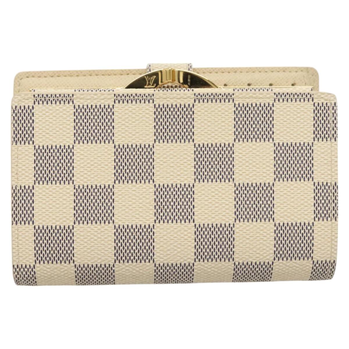 LOUIS VUITTON Damier Azur Portefeuille Viennois Wallet N61676 LV Auth 119248V
