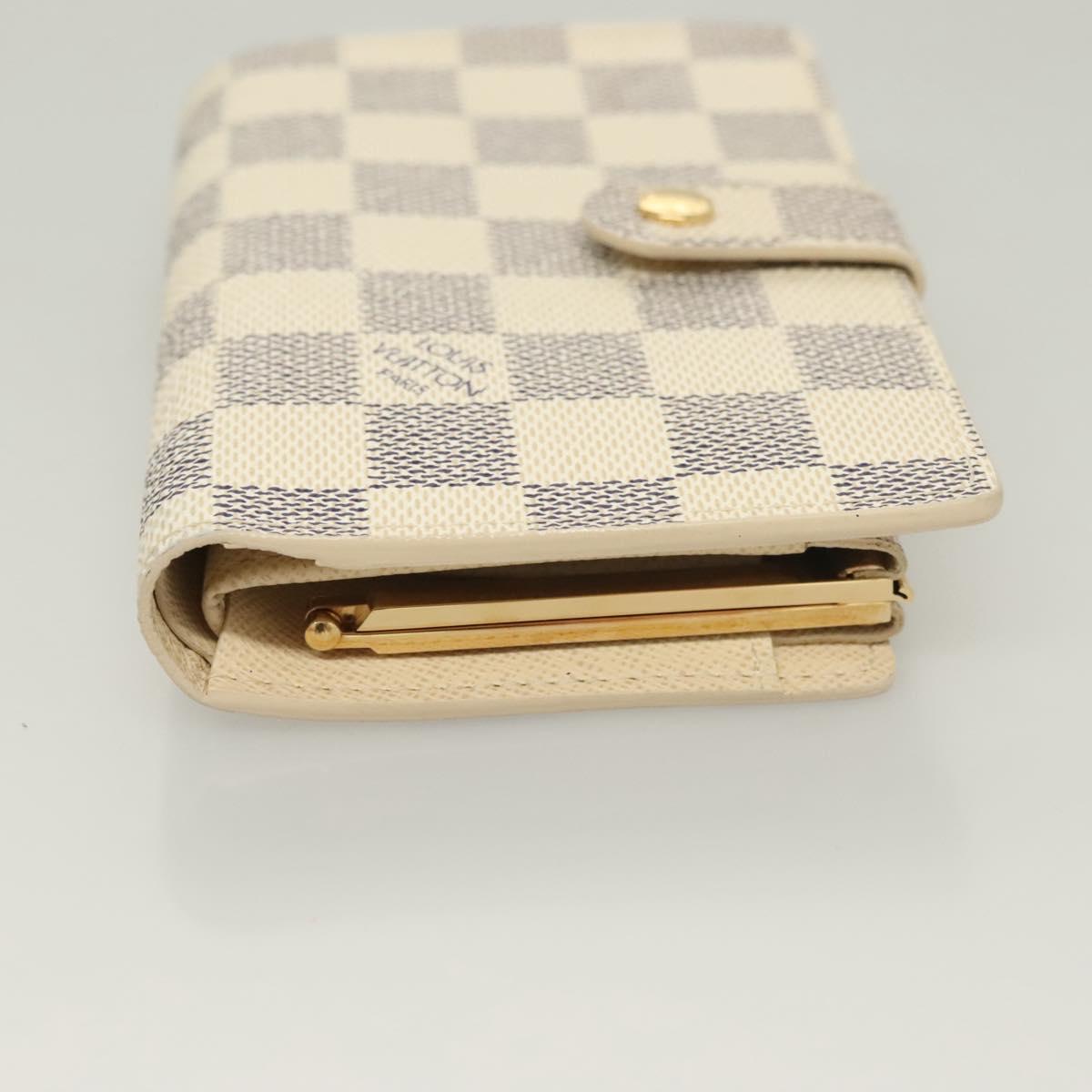 LOUIS VUITTON Damier Azur Portefeuille Viennois Wallet N61676 LV Auth 119248V