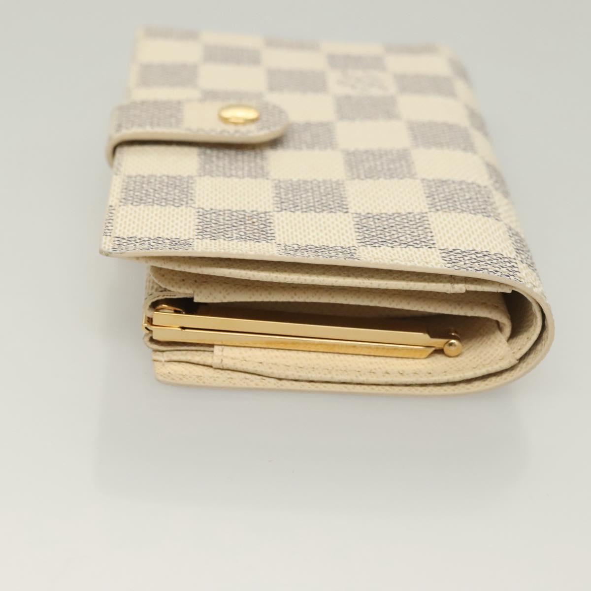 LOUIS VUITTON Damier Azur Portefeuille Viennois Wallet N61676 LV Auth 119248V