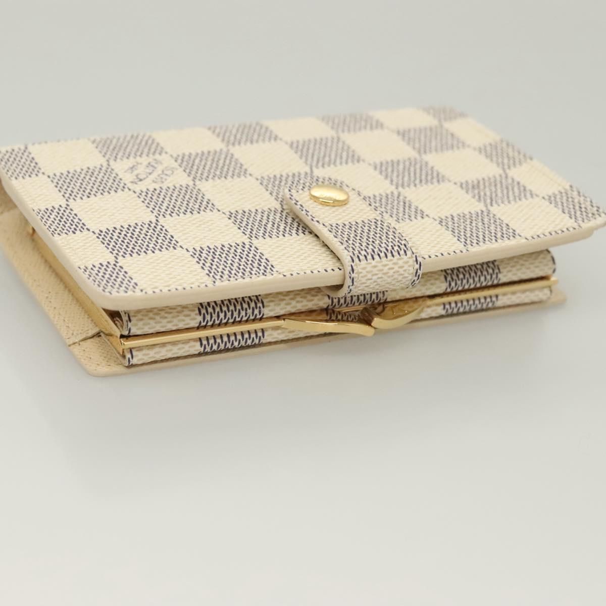 LOUIS VUITTON Damier Azur Portefeuille Viennois Wallet N61676 LV Auth 119248V