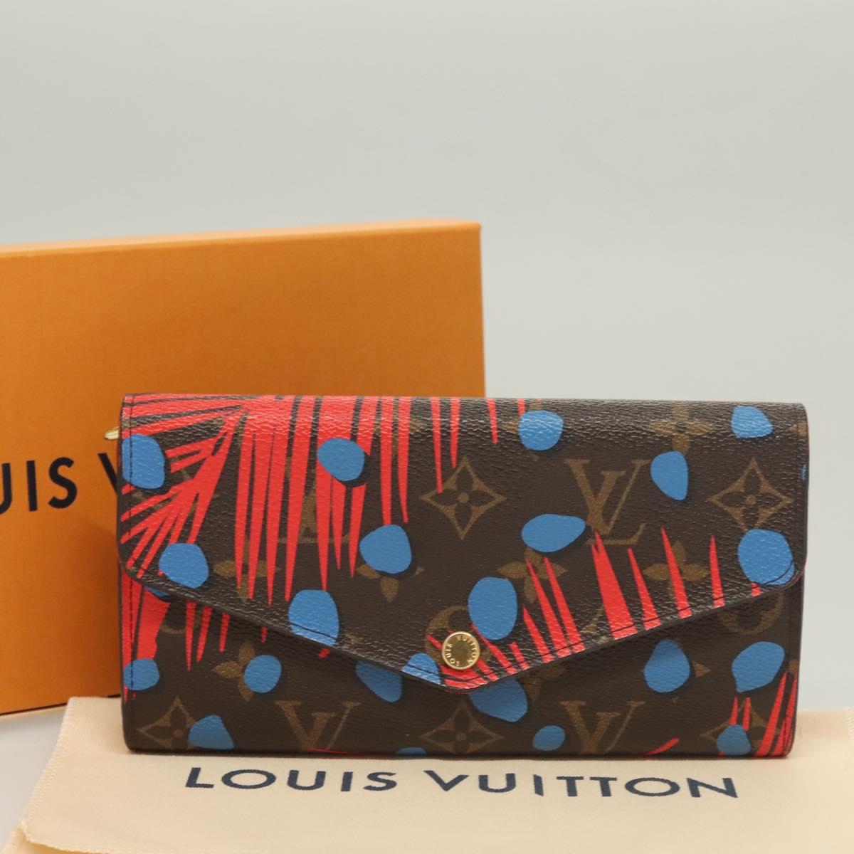 LOUIS VUITTON Monogram Jungle Dot Portefeuille Sarah Wallet M41381 Auth 119252V