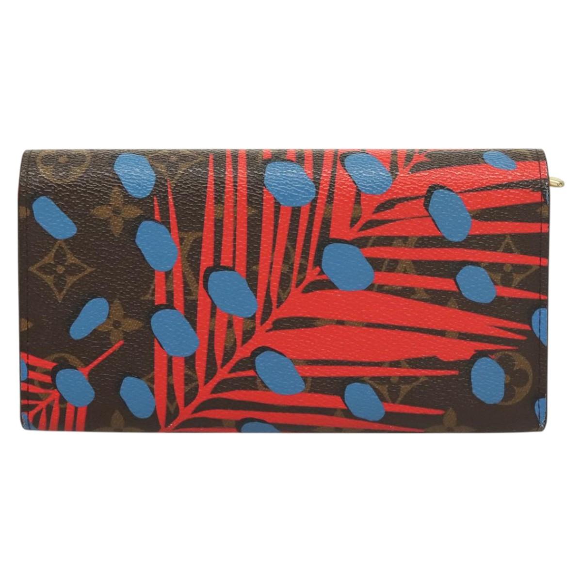 LOUIS VUITTON Monogram Jungle Dot Portefeuille Sarah Wallet M41381 Auth 119252V
