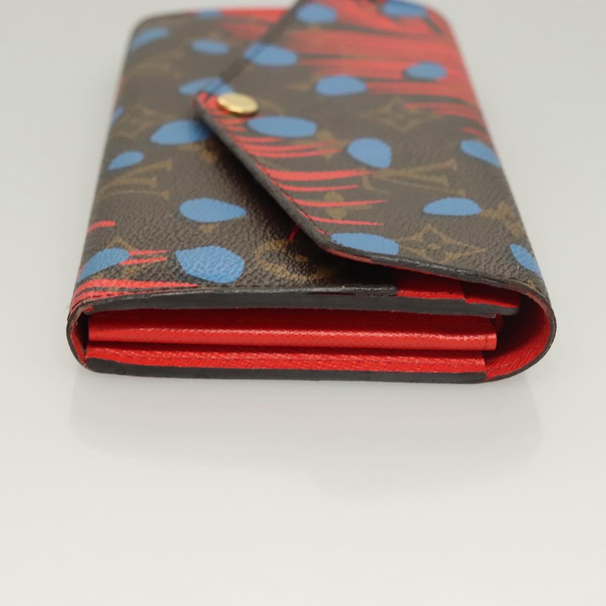 LOUIS VUITTON Monogram Jungle Dot Portefeuille Sarah Wallet M41381 Auth 119252V