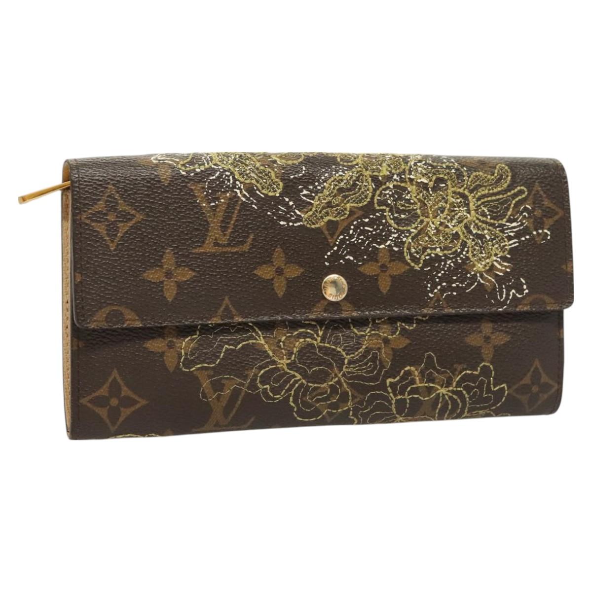 LOUIS VUITTON Monogram Dentelle Portefeuille Sarah Wallet M95390 LV Auth 119253V
