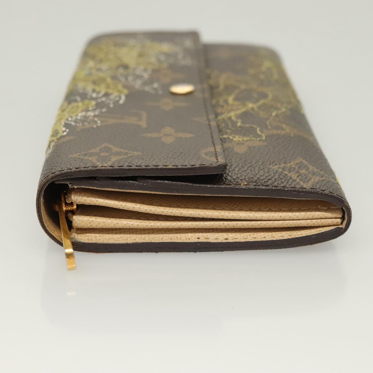 LOUIS VUITTON Monogram Dentelle Portefeuille Sarah Wallet M95390 LV Auth 119253V