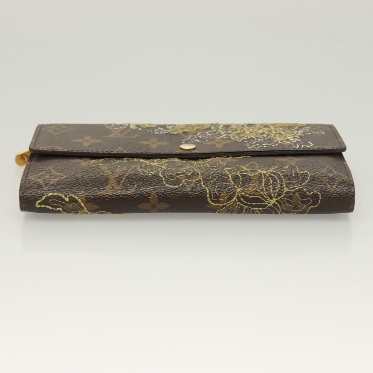 LOUIS VUITTON Monogram Dentelle Portefeuille Sarah Wallet M95390 LV Auth 119253V