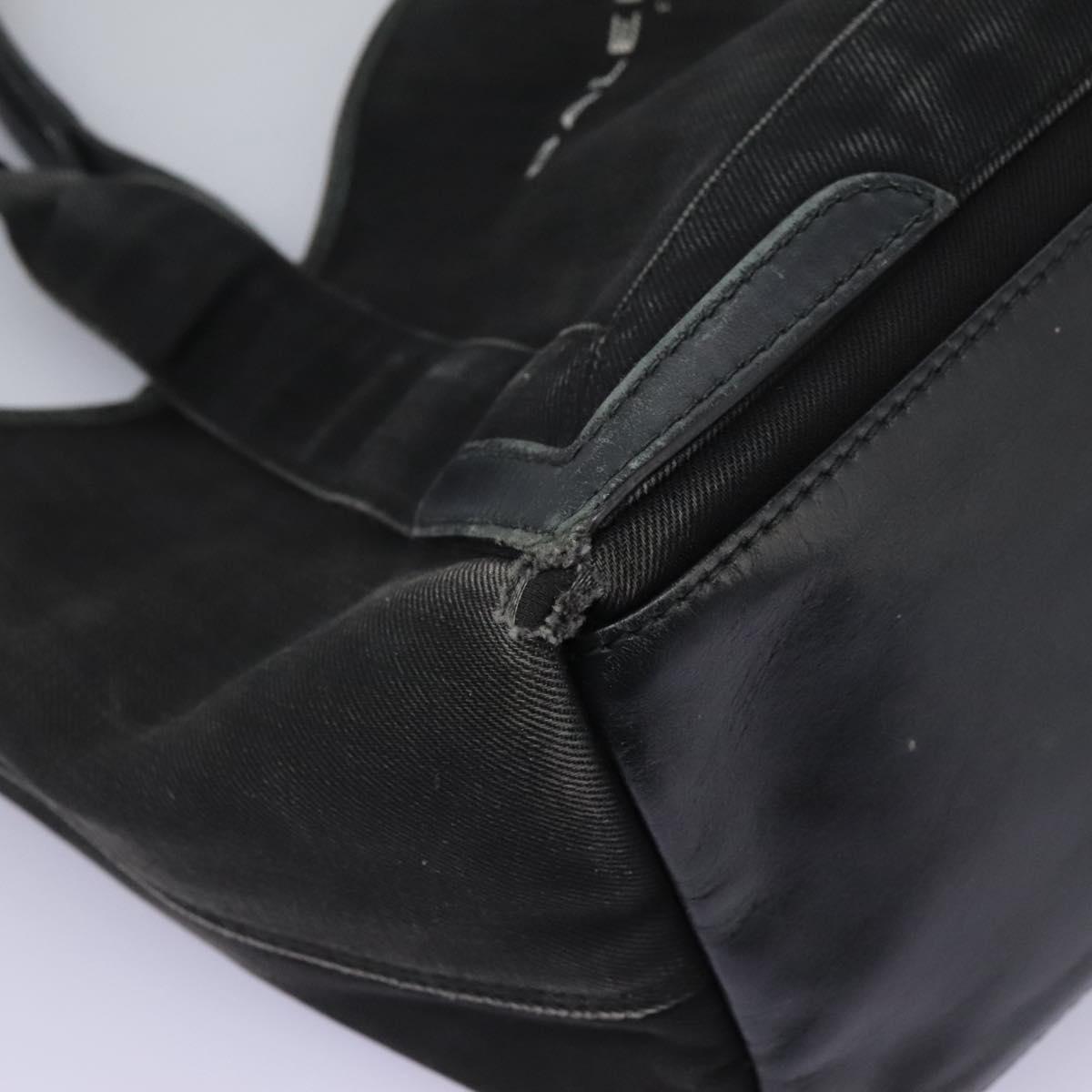 BALENCIAGA Navy Cabas Hand Bag Canvas Black 339933 Auth 119311