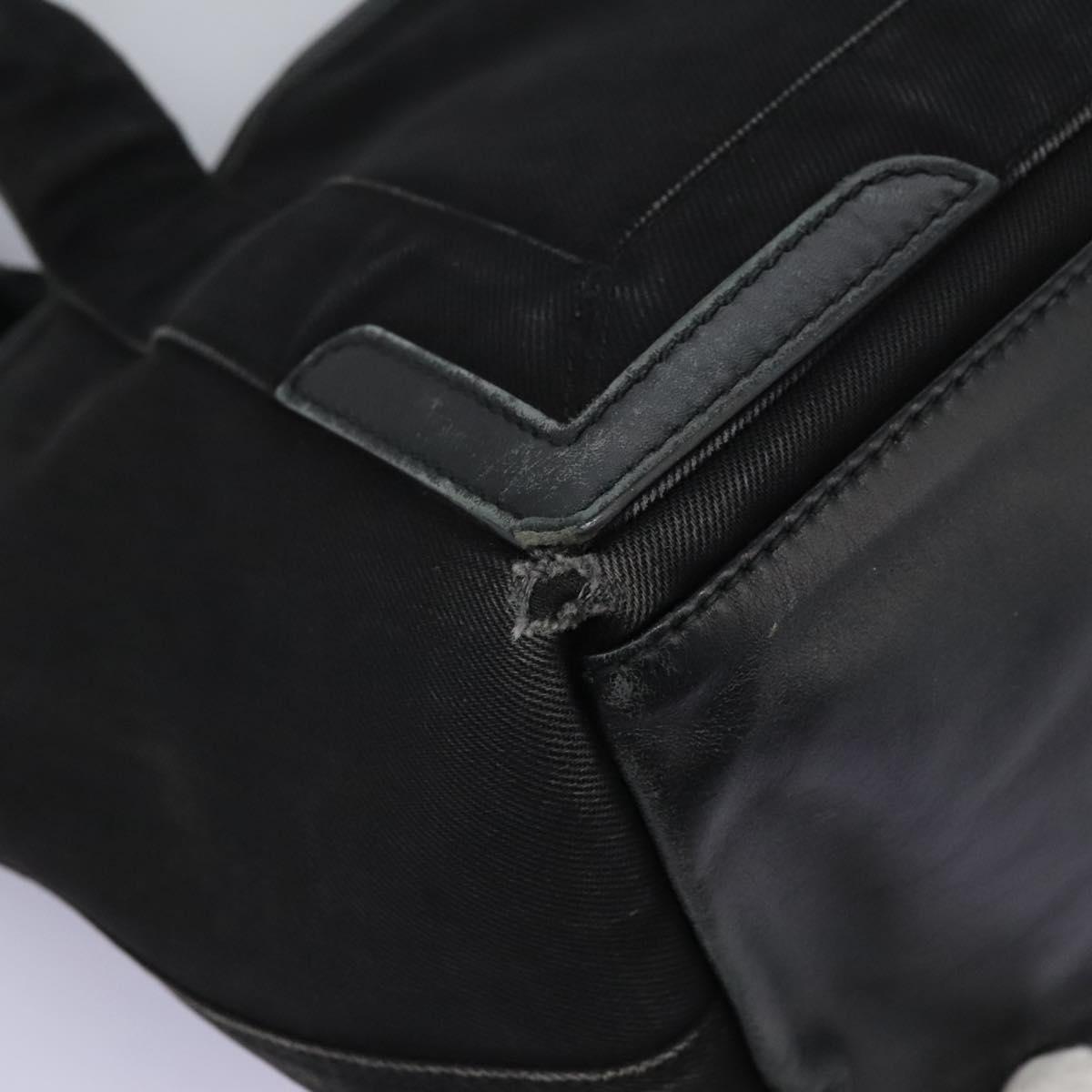 BALENCIAGA Navy Cabas Hand Bag Canvas Black 339933 Auth 119311