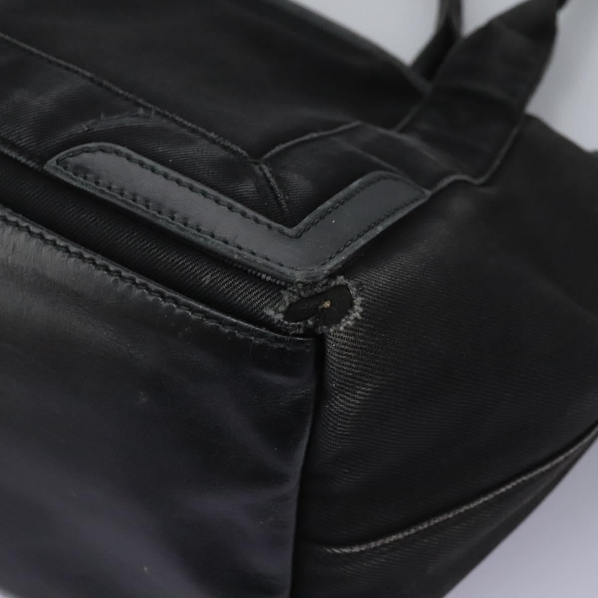 BALENCIAGA Navy Cabas Hand Bag Canvas Black 339933 Auth 119311