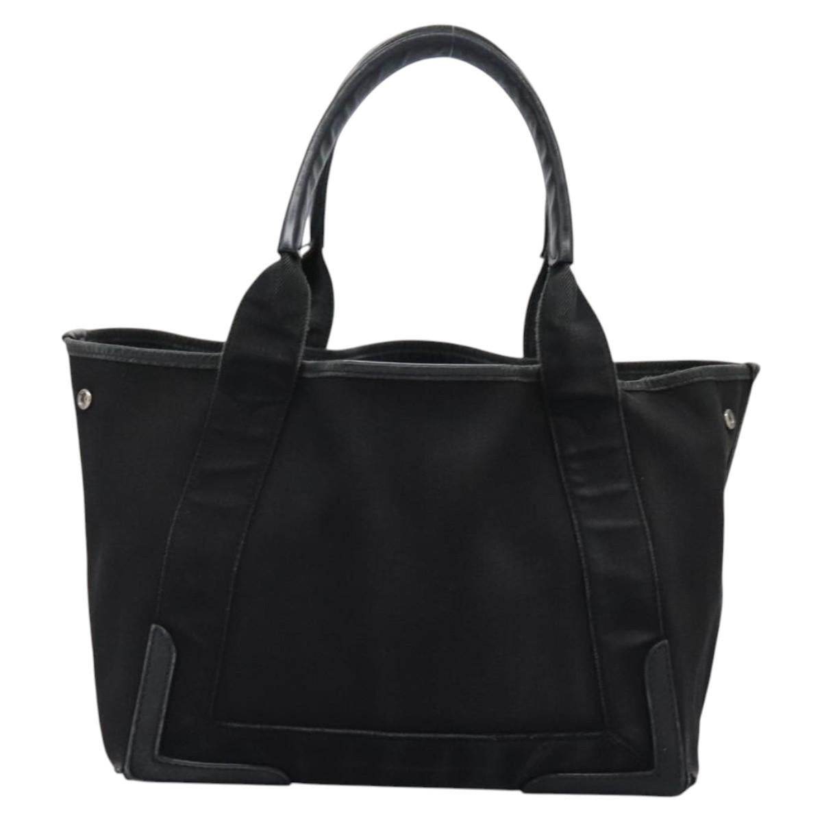 BALENCIAGA Navy Cabas Hand Bag Canvas Black 339933 Auth 119311