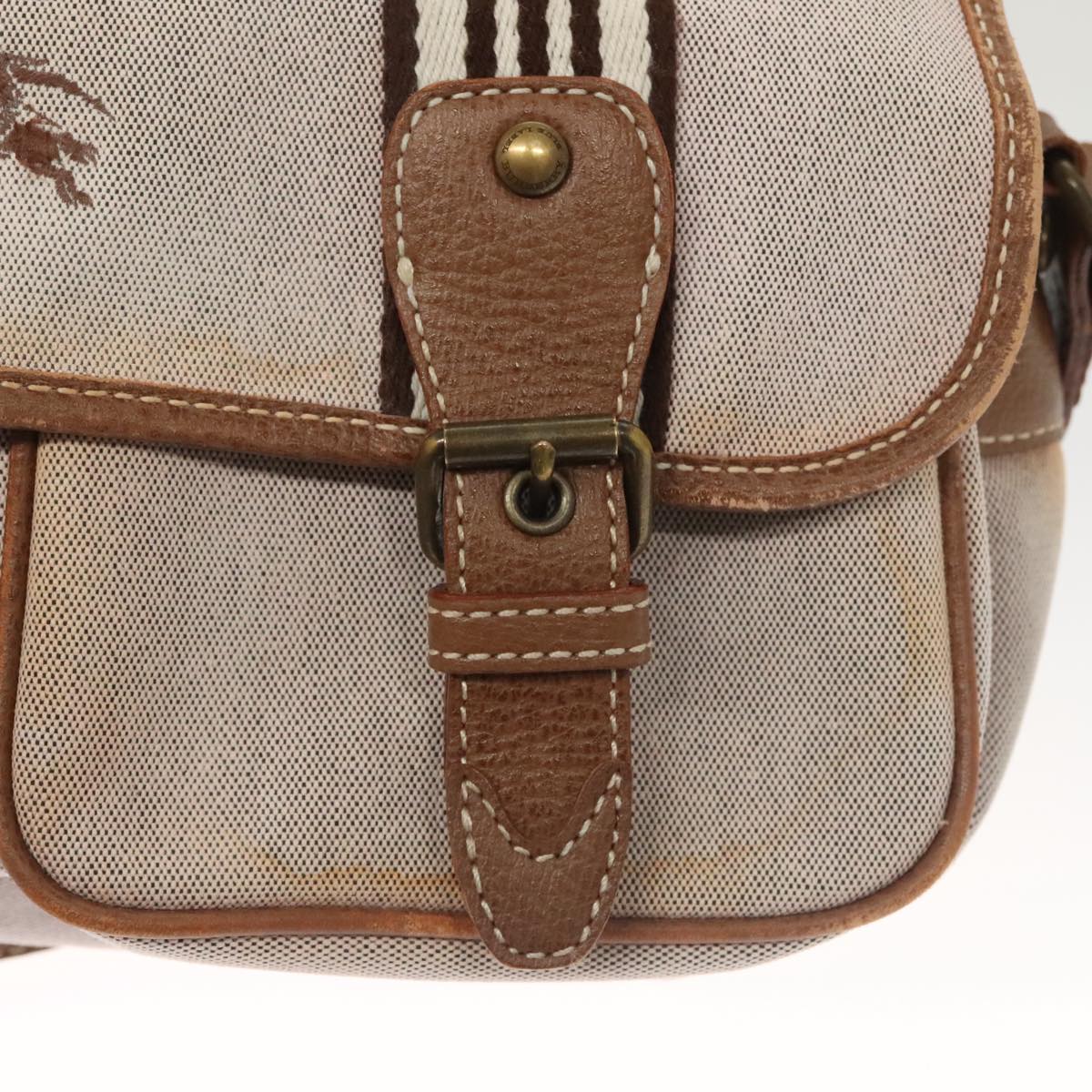 BURBERRY Blue Label Shoulder Bag Canvas Pink Auth 119316