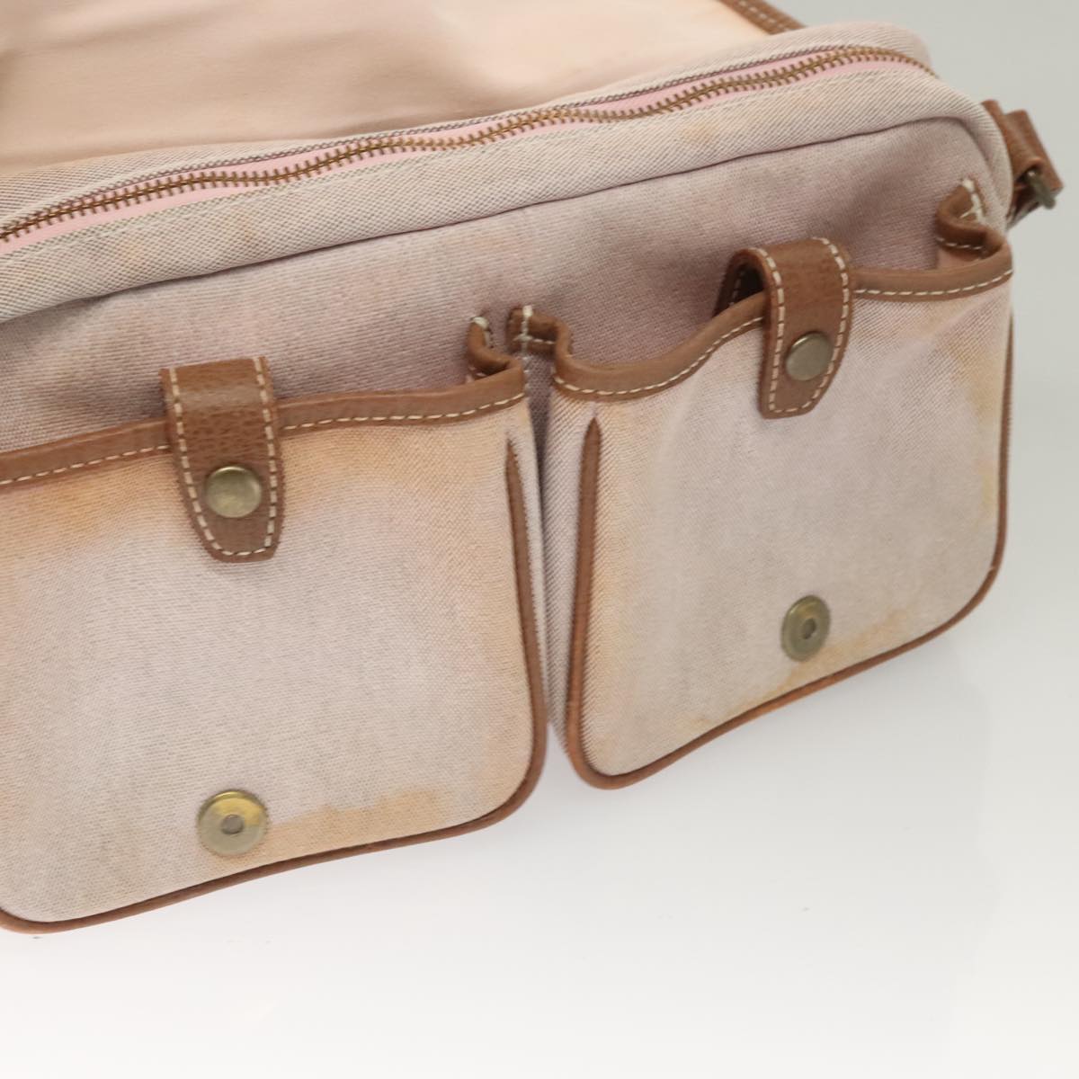 BURBERRY Blue Label Shoulder Bag Canvas Pink Auth 119316