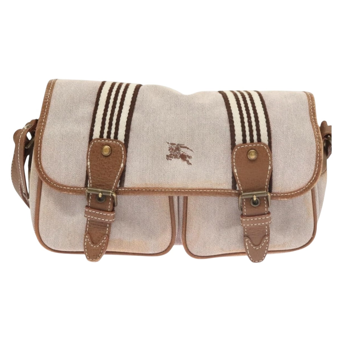 BURBERRY Blue Label Shoulder Bag Canvas Pink Auth 119316