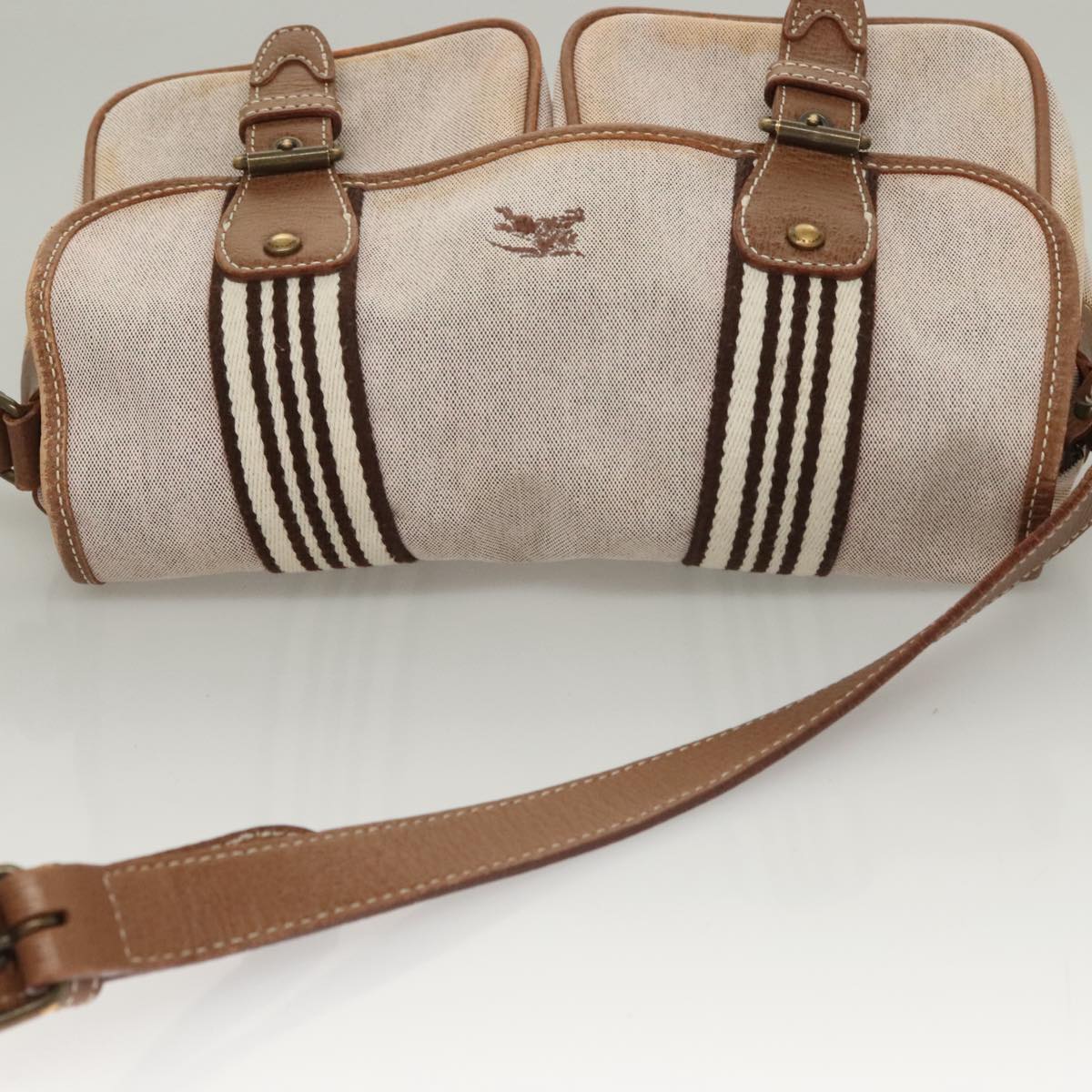 BURBERRY Blue Label Shoulder Bag Canvas Pink Auth 119316