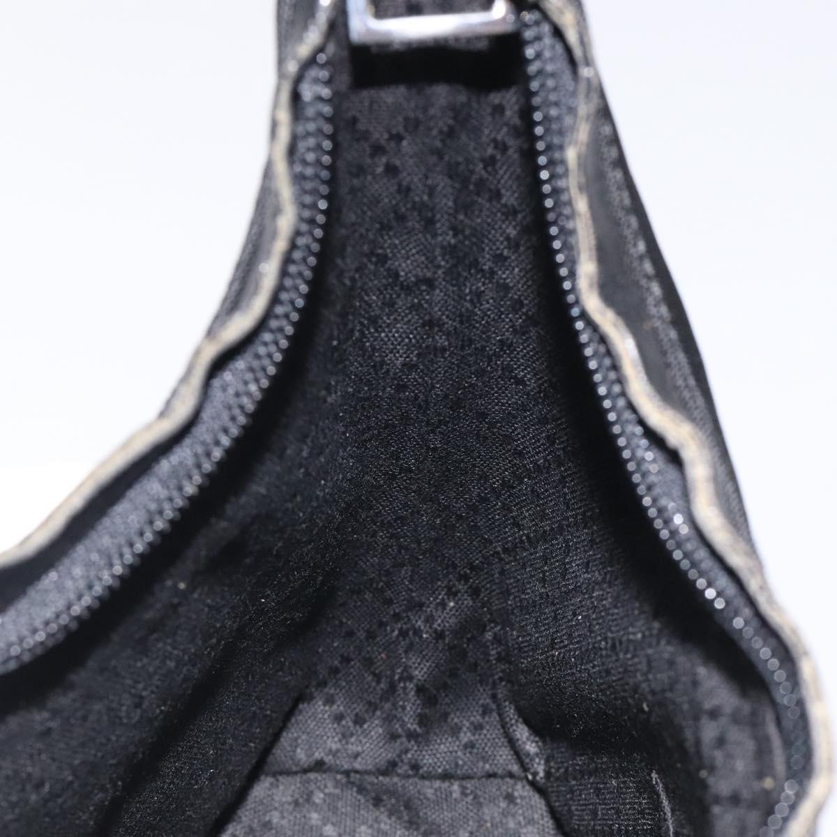 GUCCI Hand Bag Nylon Black Silver 000 0601 Auth 119331
