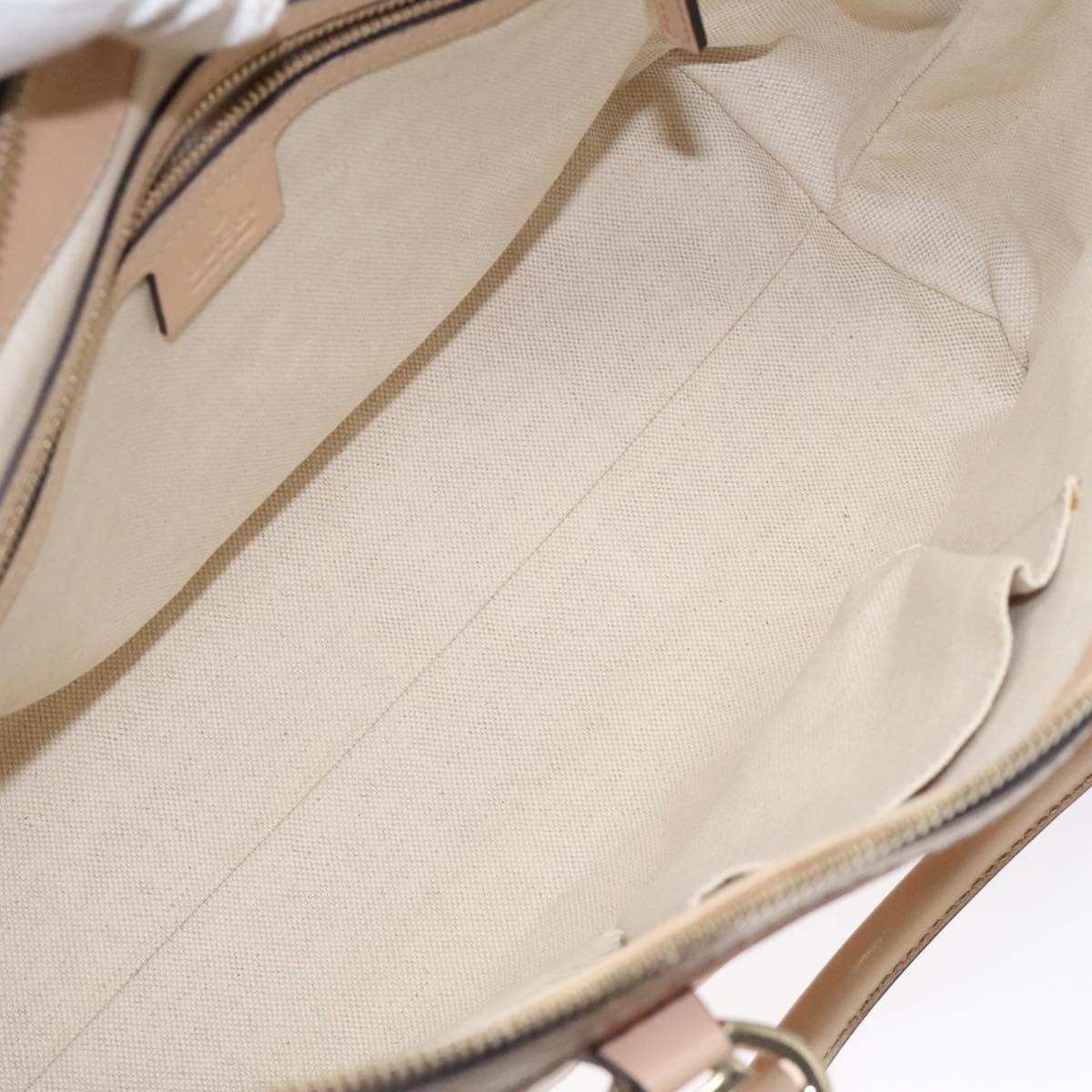 GUCCI GG Canvas Lovely Hand Bag Pink Gold 257069 Auth 119334