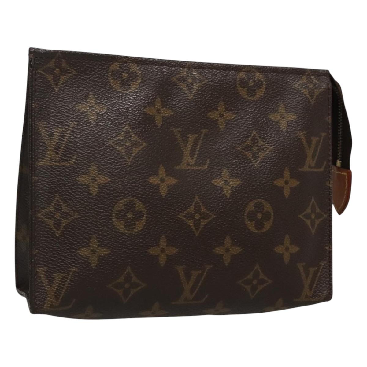 LOUIS VUITTON Monogram Poche Toilette 15 Pouch M47546 LV Auth 119343