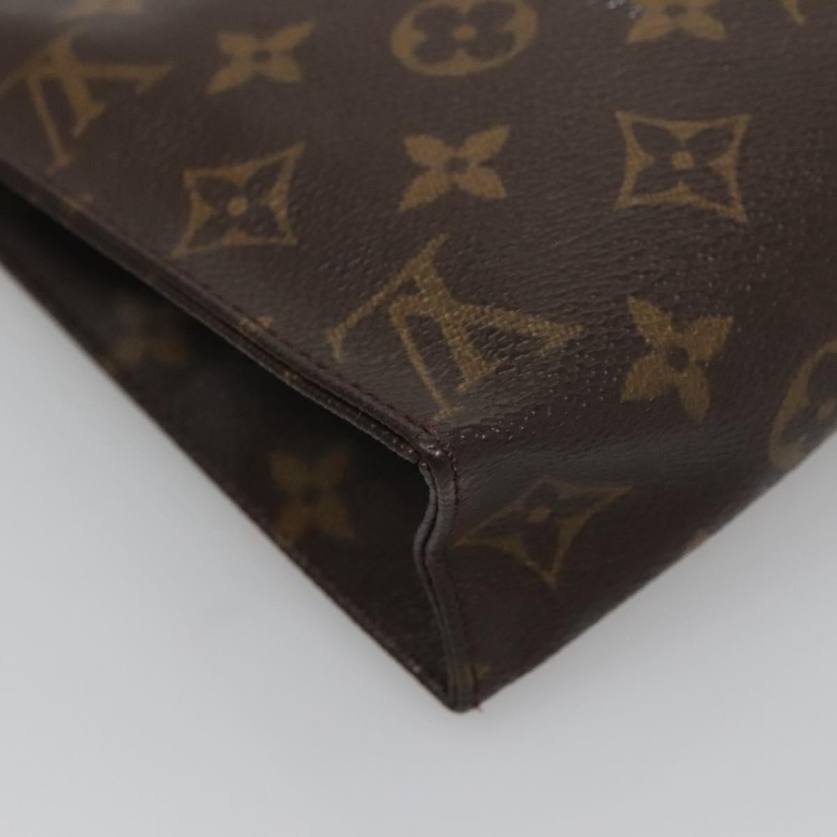 LOUIS VUITTON Monogram Poche Toilette 15 Pouch M47546 LV Auth 119343