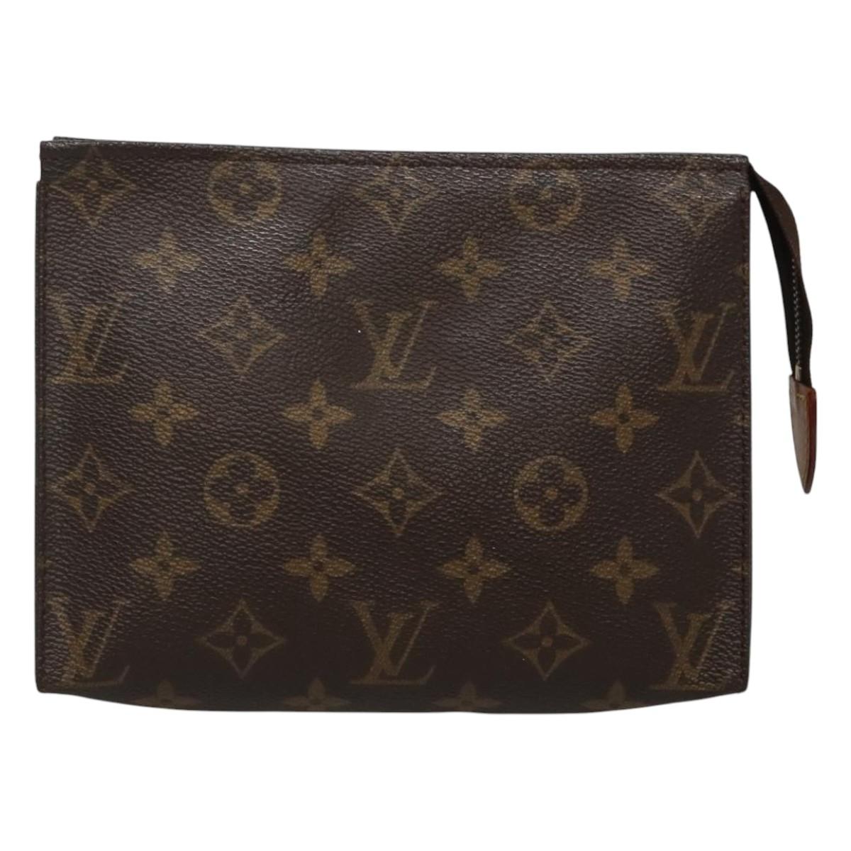 LOUIS VUITTON Monogram Poche Toilette 15 Pouch M47546 LV Auth 119343