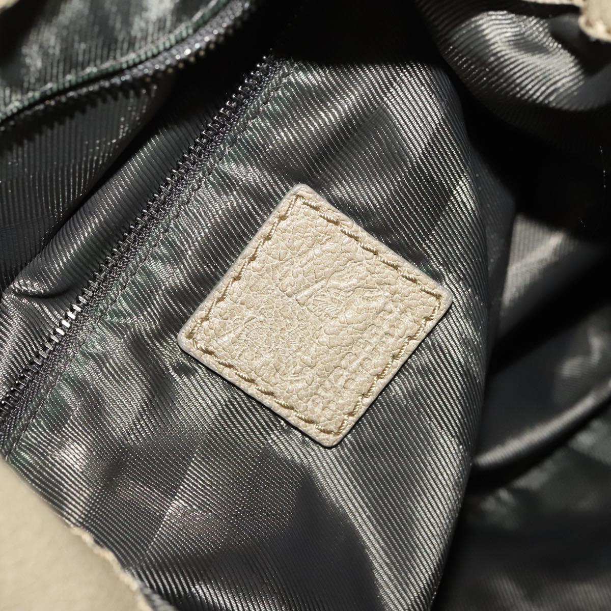 BURBERRY Shoulder Bag Leather Beige Auth 119364