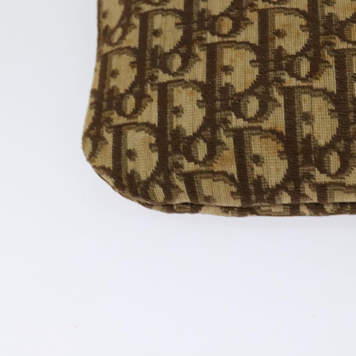 Christian Dior Trotter Canvas Shoulder Bag Brown Auth 119375