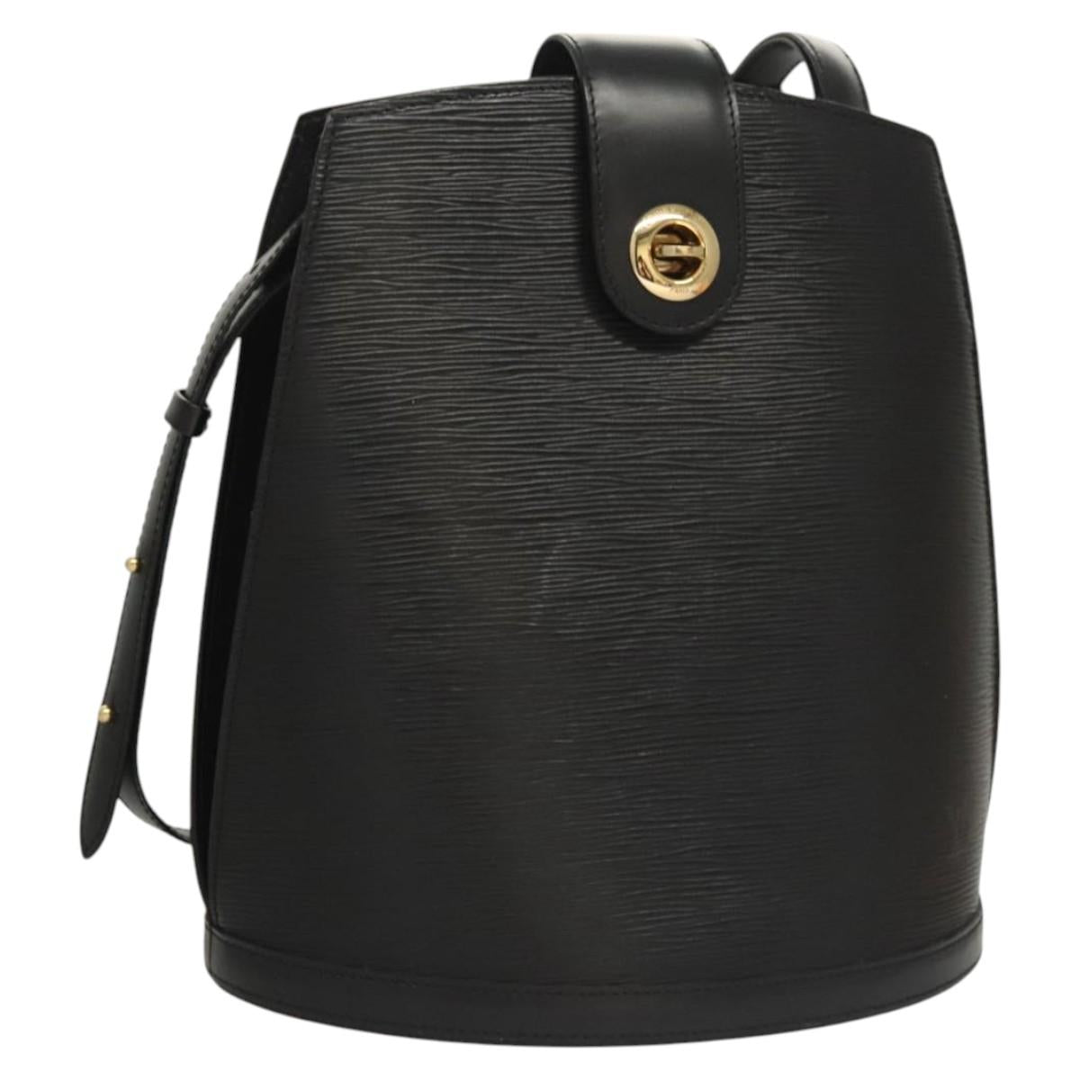 LOUIS VUITTON Epi Cluny Shoulder Bag Black M52252 LV Auth 119415