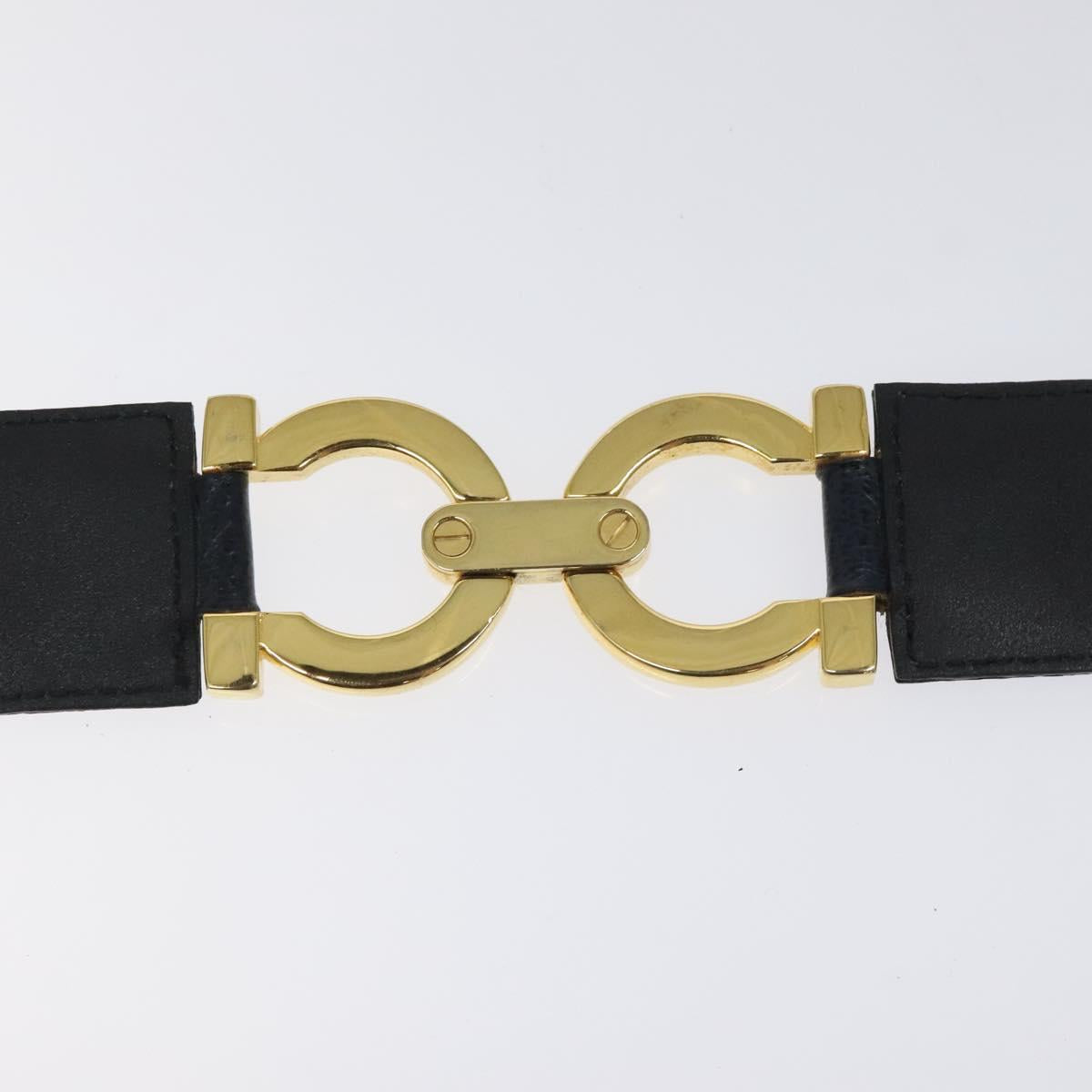 Salvatore Ferragamo Gancini Belt Leather 34.6"" Navy Auth 119422